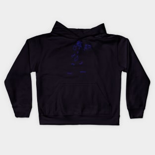 storm neon blue Kids Hoodie